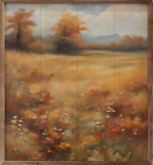 Autumn Field With Trees